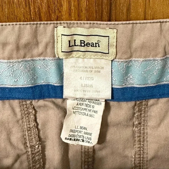 L.L BEAN Tan Khaki Adjustable Waist Casual Skirt Size 4 - Picture 11 of 11